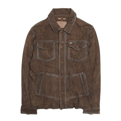 Men’s Dark Brown Brody Suede Shacket | Frye Trending