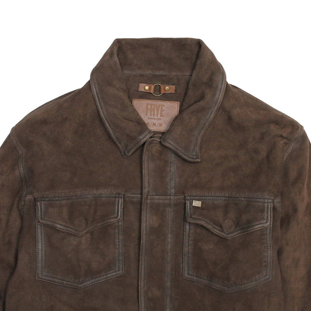 Men’s Dark Brown Brody Suede Shacket | Frye Trending