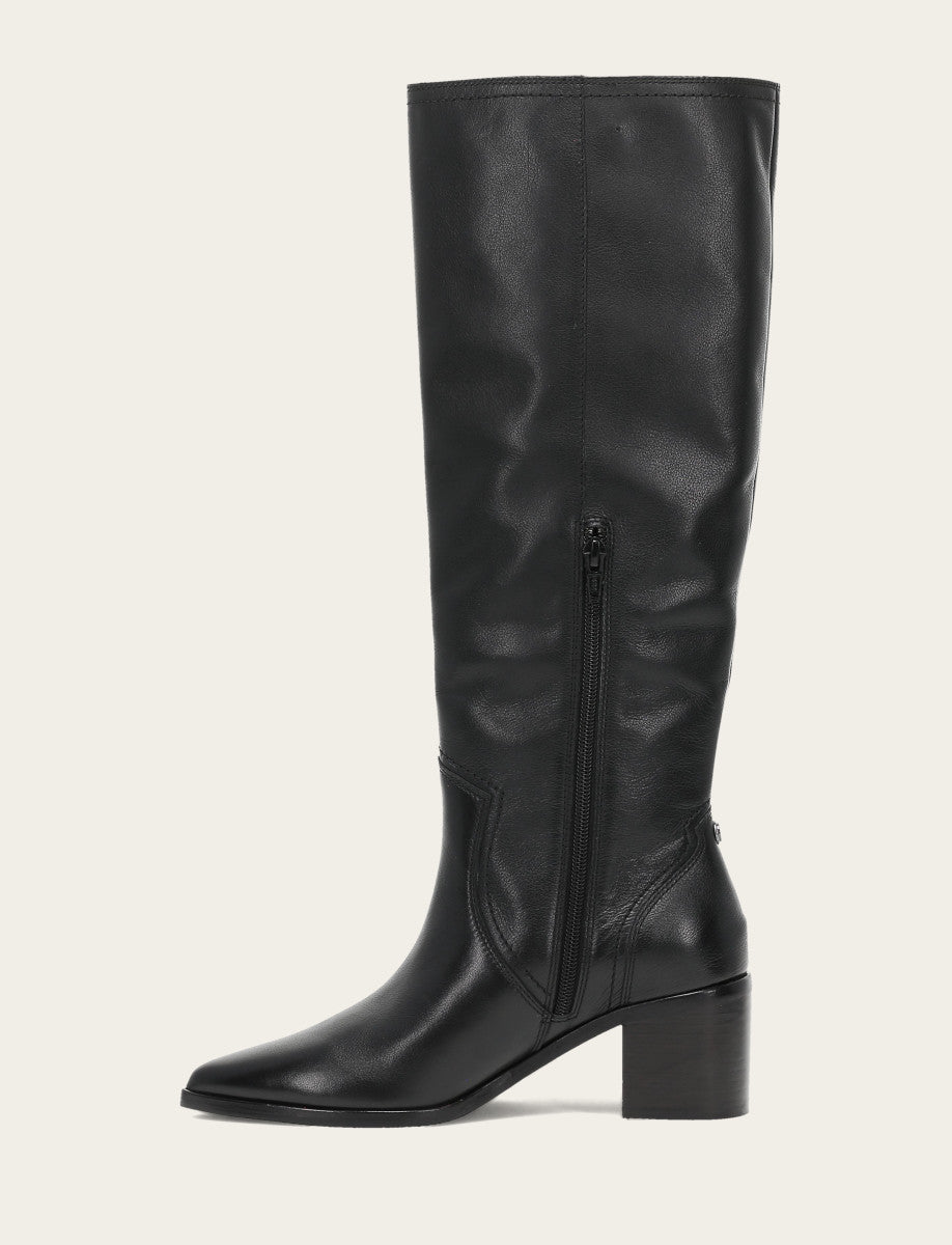 Women's Black Sadie Softy Tall Booties | Frye Classic