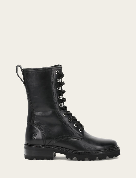 Women's Black Olivia Combat Boots | Frye Classic