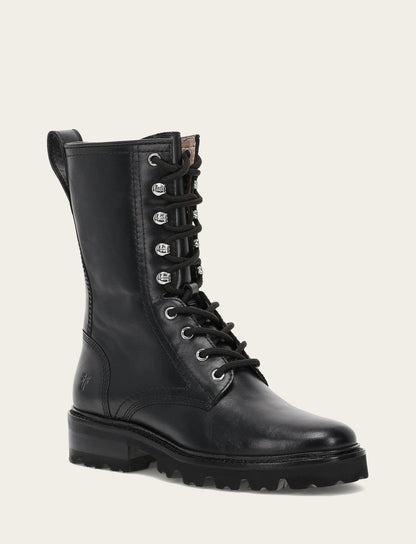 Women's Black Olivia Combat Boots | Frye Classic