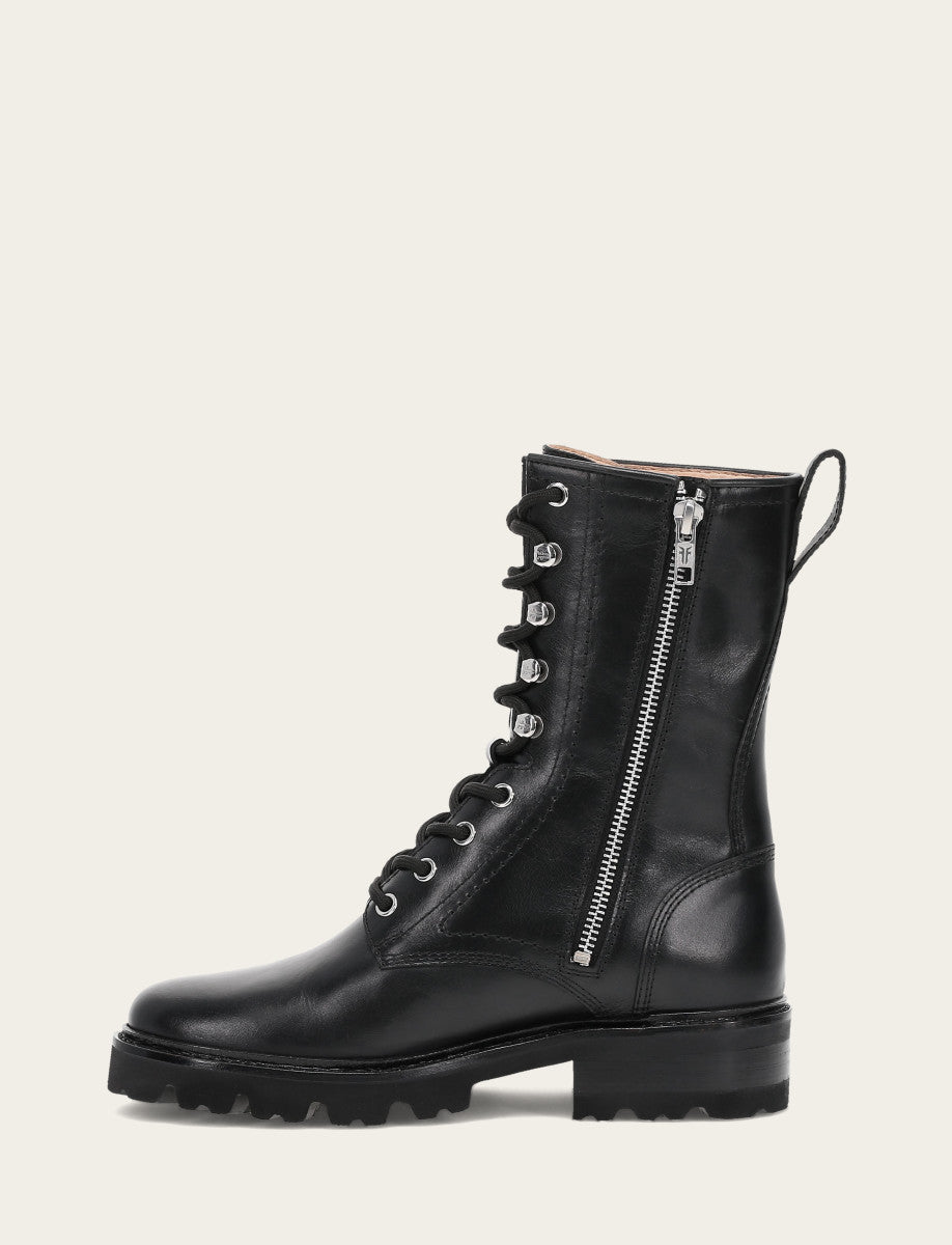 Women's Black Olivia Combat Boots | Frye Classic