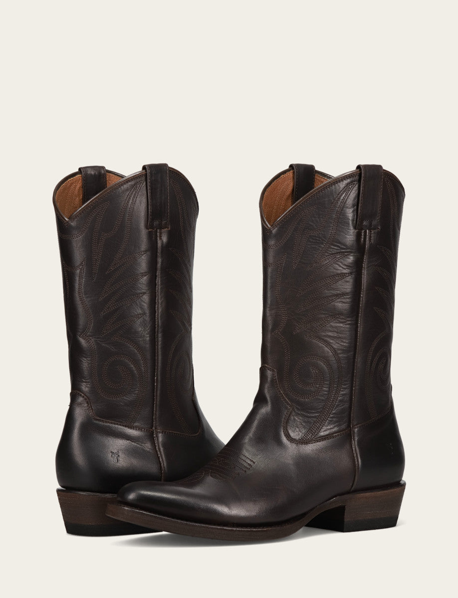 Men's Chocolate Grady Vintage Stitch Western Boots | Frye Classic